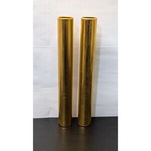 (Gold) 2pcs Aluminum Alloy Electroplating Relay Batons Track And Field FF